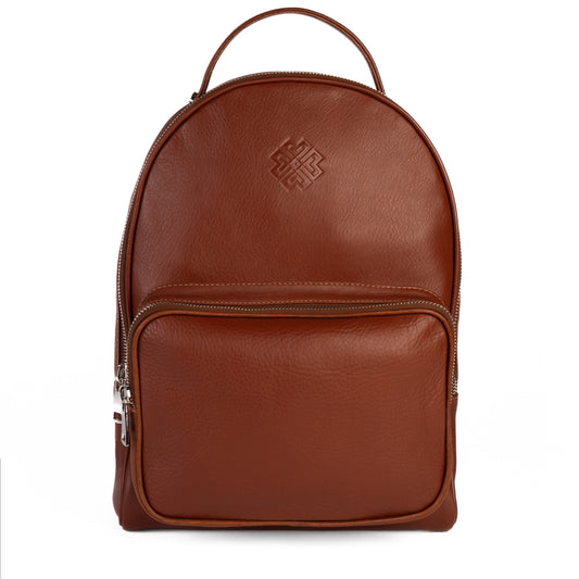 Luxury Leather Backpack Saddle Brown - MORELET®