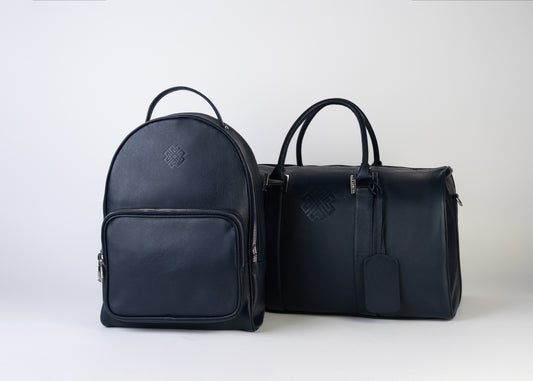 Luxury Leather Backpack Midnight Blue - MORELET®