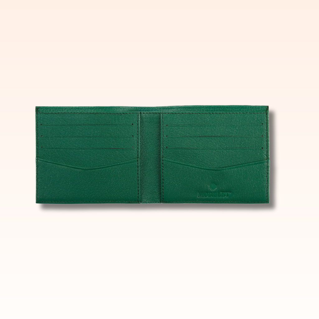 Bifold Leather Wallet Vert - MORELET®