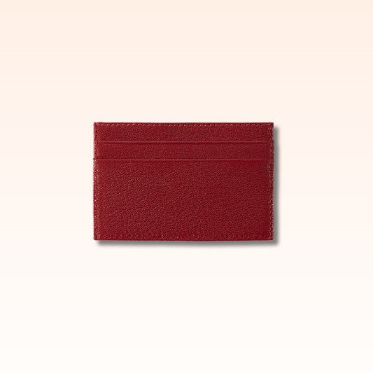 Leather Card Holder Red - MORELET®