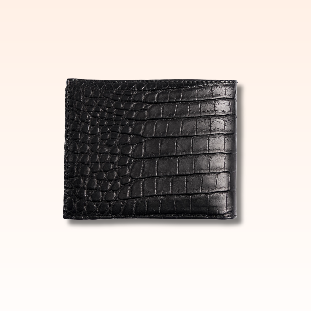 Bifold Crocodile Wallet Black - MORELET®
