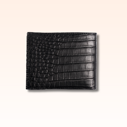 Bifold Crocodile Wallet Black - MORELET®
