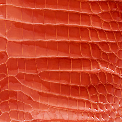 Bifold Crocodile Wallet Mandarine Glazed - MORELET®