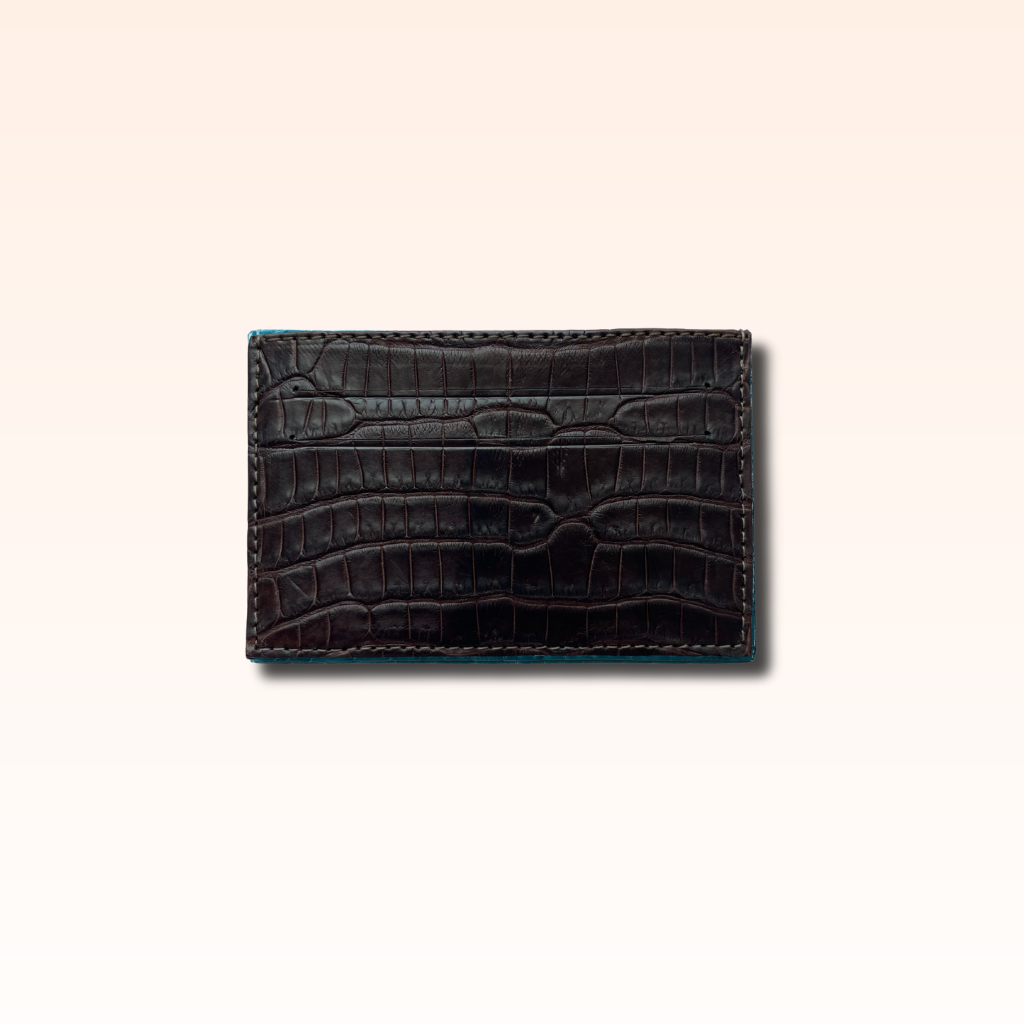 Crocodile Card Holder Chocolate