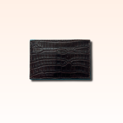 Crocodile Card Holder Chocolate