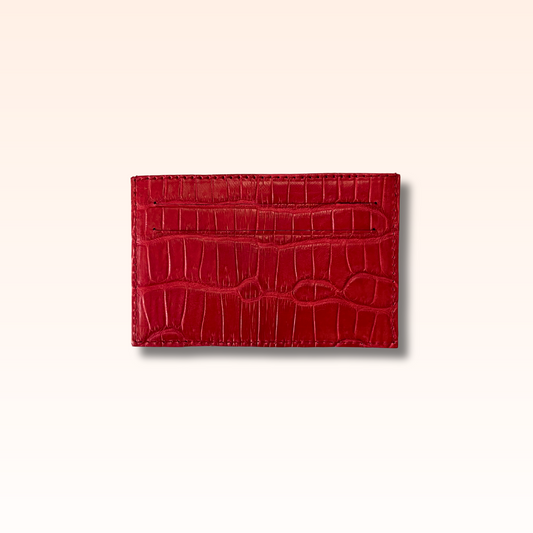 Crocodile Card Holder Apple Red - MORELET®