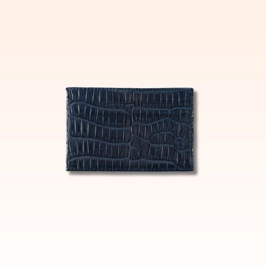 Crocodile Card Holder Admiral blue - MORELET®