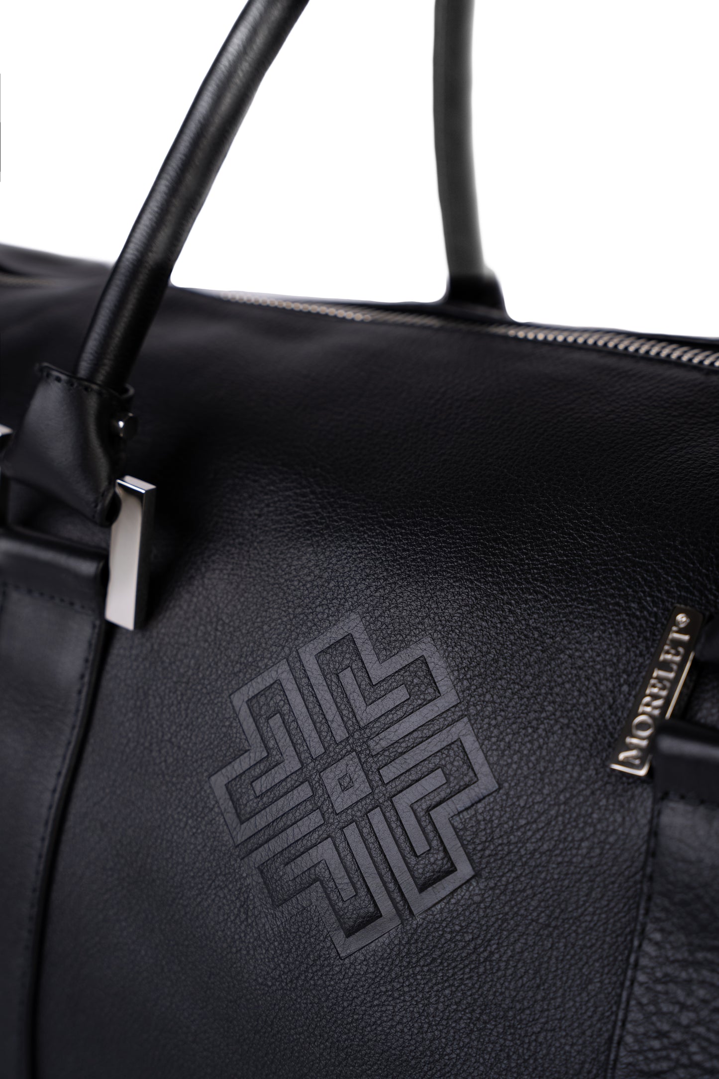 Duffel 55 - Leather Travel Bag Jet Black - MORELET®