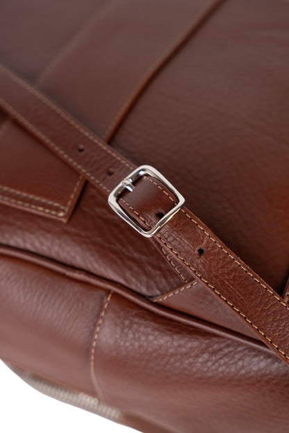 Luxury Leather Backpack Saddle Brown - MORELET®
