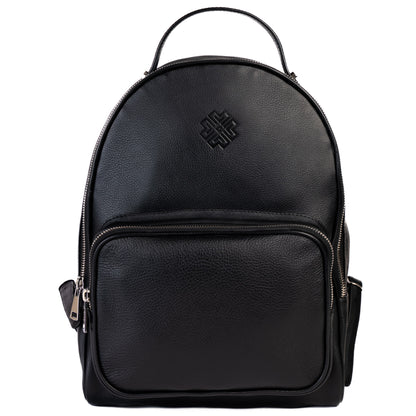 Luxury Leather Backpack Jet Black - MORELET®