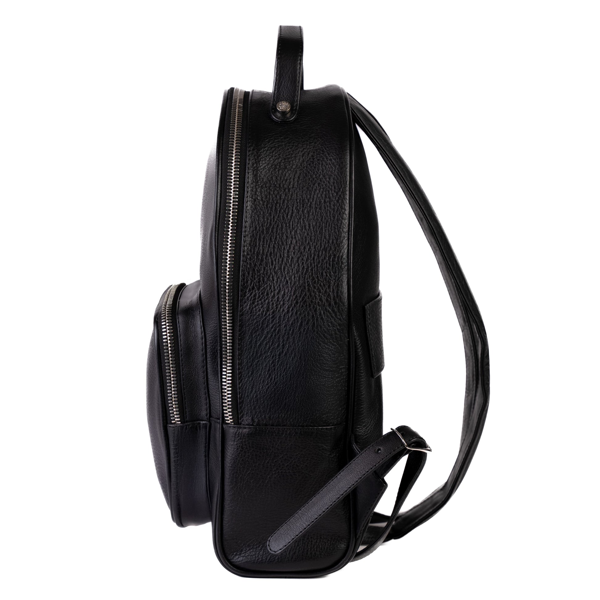 Luxury Leather Backpack Jet Black - MORELET®
