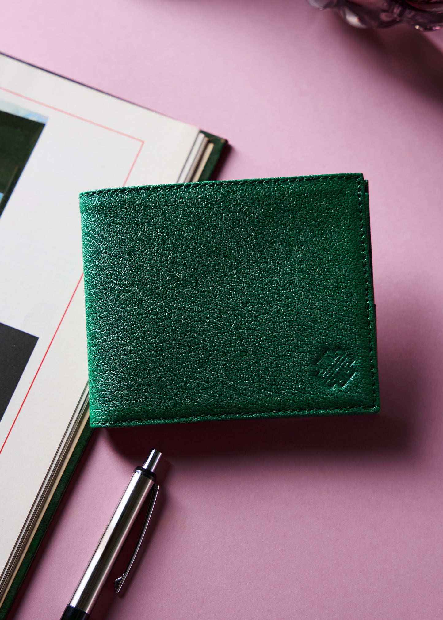 Bifold Leather Wallet Vert - MORELET®