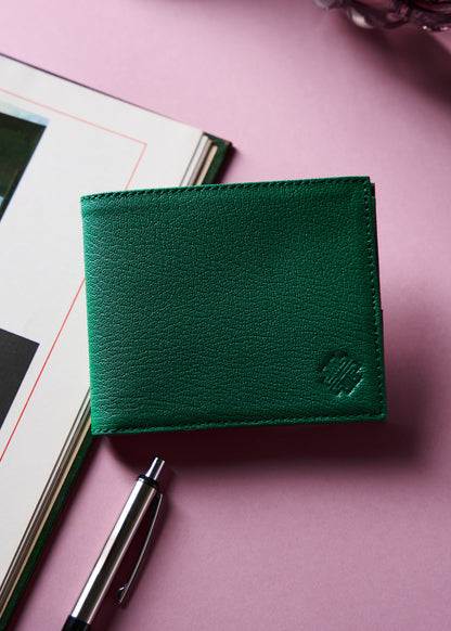 Bifold Leather Wallet Vert - MORELET®