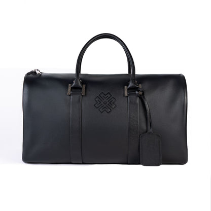 Duffel 55 - Leather Travel Bag Jet Black - MORELET®