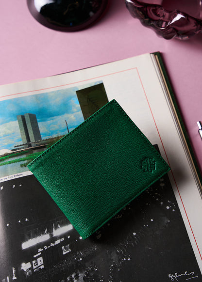 Bifold Leather Wallet Vert - MORELET®