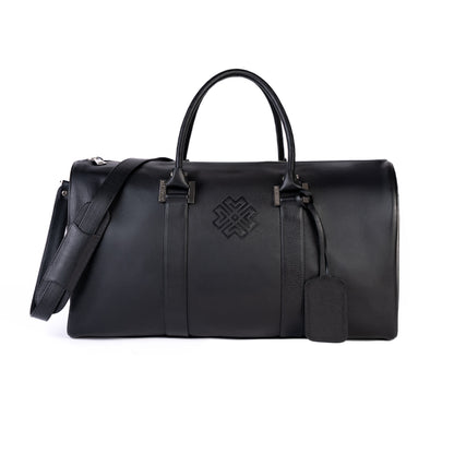 Duffel 55 - Leather Travel Bag Jet Black - MORELET®