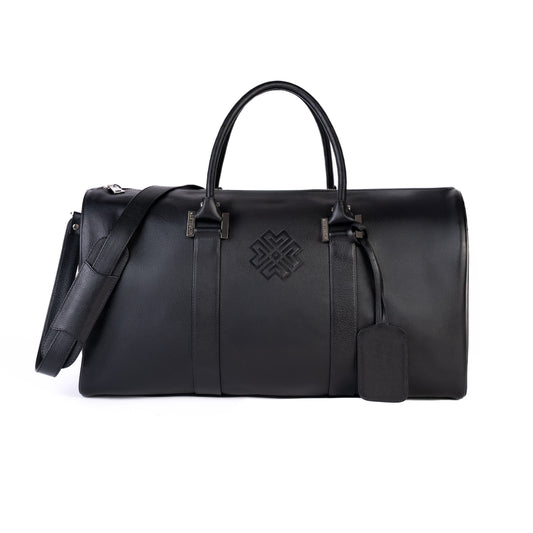 Duffel 55 - Leather Travel Bag Jet Black - MORELET®
