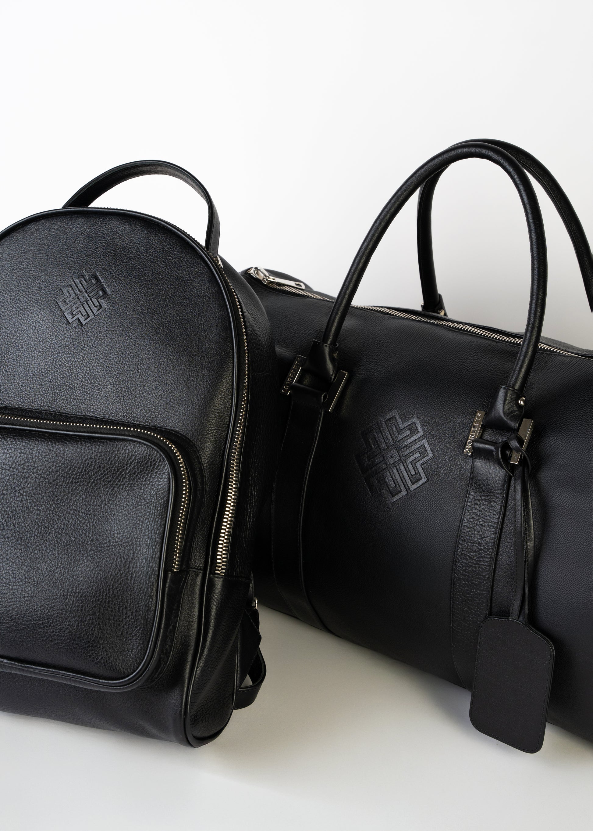 Luxury Leather Backpack Jet Black - MORELET®