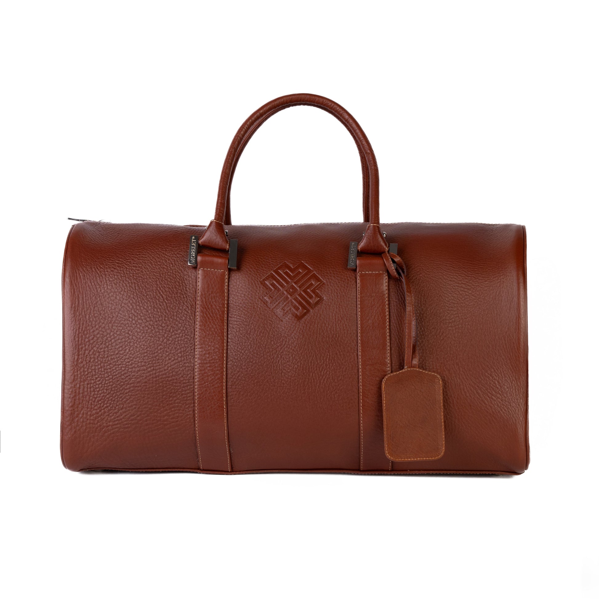 Duffel 55 - Leather Travel Bag Saddle Brown - MORELET®